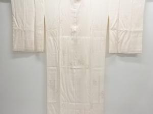 花模様織り出し単衣長襦袢(刺繍衿付き)